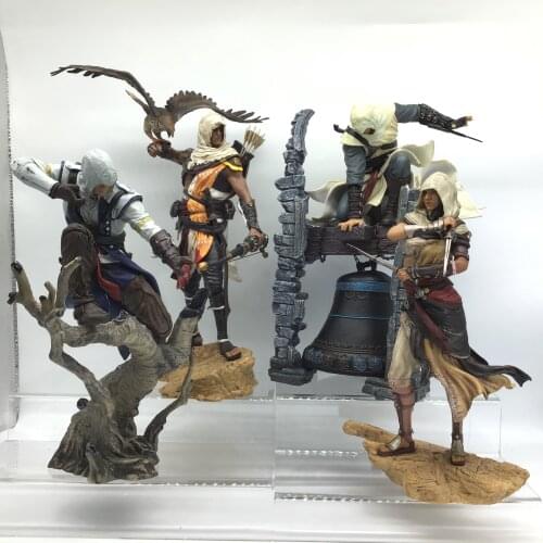 In stock Creed Altair The Legendary Origins Bayek Aya Altair PVC Action Figure Collectible Model Toy 28cm