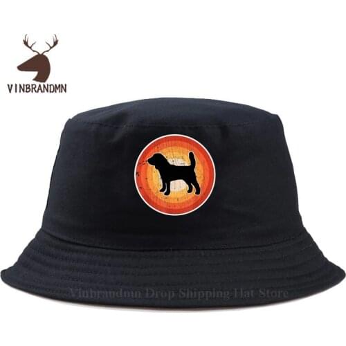 Vinbrandmn Beagle retro vintage style 60s 70s men women gifts Bucket hats dog lover unisex sun hat Cute Beagle Dog Baseball caps