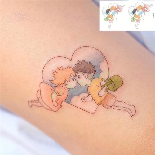 Waterproof Temporary Tattoo Sticker Cartoon Kids Love Heart Flash Tatoo Fake Tatto Body Art for Woman Men