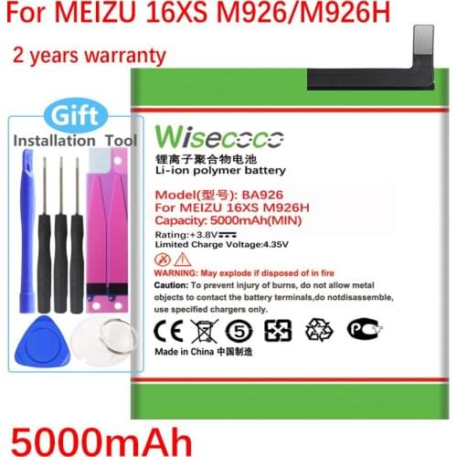 WISECOCO BA926 NEW Battery For MEIZU 16XS M1926/M926H/M926Q Mobile Phone In Stock High Quality Battery With Tracking Number