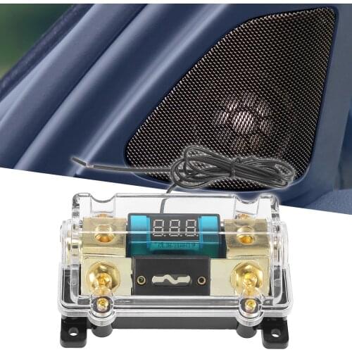Uxcell Car Audio LED Voltage Display Inline ANL Fuse Circuit Holder 100Amp150A 200A 250A 300A 0 2 4 AWG Gauge Amplifier Truck