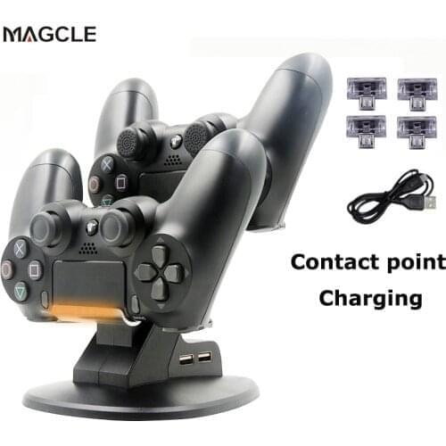 Magcle Dual Controllers Charger Charging Dock Stand Station For Sony PlayStation 4 PS4 PS 4 Game Gaming Wireless Controller