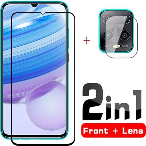2in1 Screen Protector For Xiaomi Redmi 10X Glass HD Camera Protective Phone Film For Xiaomi Redmi 10X Pro safty Tempered Glass