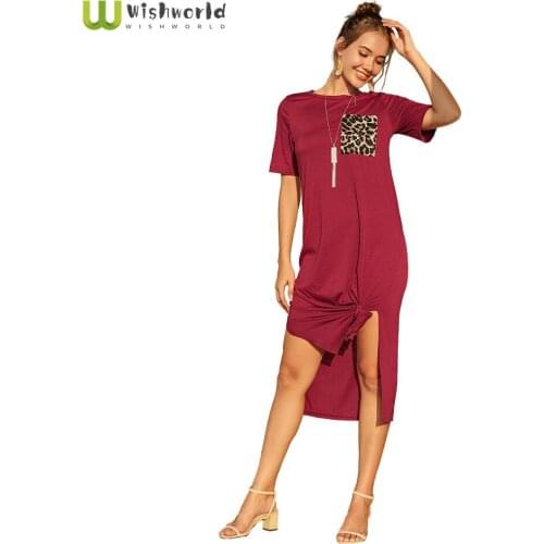 The New 2021Round Collar Split Dress Short Sleeve Sress Fashion Show Thin Solid Color Asymmetry Elegant Woman Midi Skirt