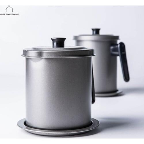 MDZF SWEETHOME 1.7/1.4L Ourokhome Bacon Grease Container Strainer- 5 Cup Kitchen Oil Can for Used Cooking Oil Fat and Frying Oil