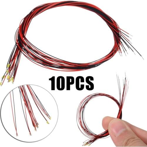 10pcs/lot White T0603WM SMD Led Pre-soldered Micro Litz Wired Leads SMD Led Lamp Model DIY 200mm Long