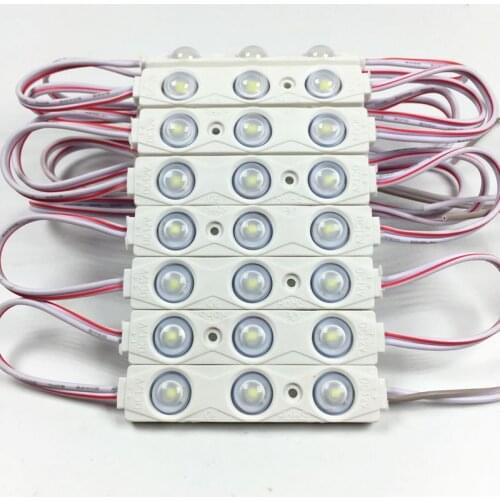1000pcs/lot 1.8W SMD 2835 3 Led Module Lighting Waterproof Injection with lens DC12V Advertisement Design Modules Lamp wholesale