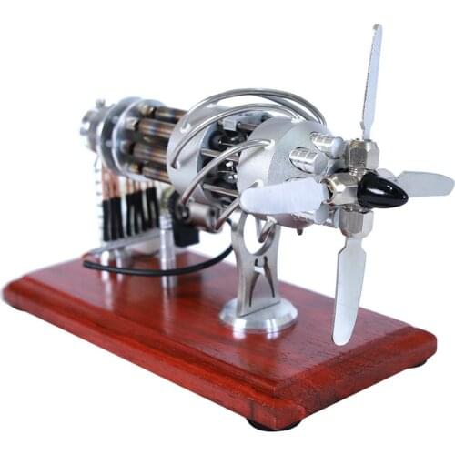 16 Cylinder Stirling Engine Model Swash Plate Glass Hot Cylinder Engine Model Kit 2020 New Arrival