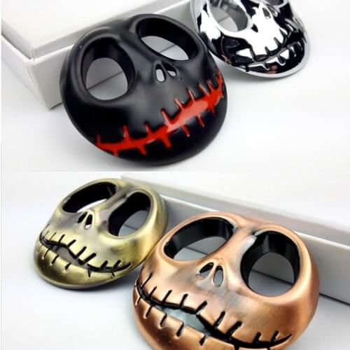 3D Metal Car Stickers Motorcycle Badge Emblem Stickers Jack Skellington Skull Tuning Stickers and Decals Car-Styling Accessories