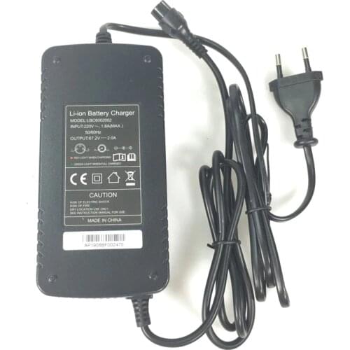 67.2V/2A Charger for 60V electric scooter model T113 fat tire scooter fast charger with fan