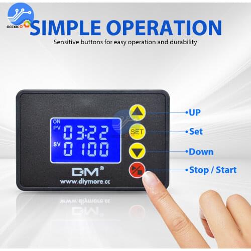 DC12V 24V AC110V-220V Microcomputer Time Controller Module LCD Digital Display 240W 480W 220v ac digital time delay relay module