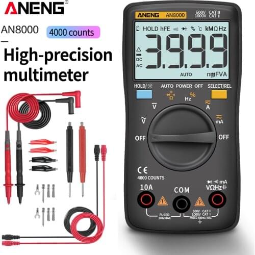 ANENG AN 8000 Professional Digital Multimeter 4000 Counts Capacitor Tester Esr Meter Richmeters Inductance Meter Digital Tester