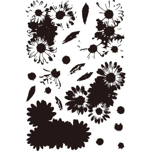 Flower Transparent Clear Stamps for DIY Scrapbooking/Card Making/Kids Christmas Fun Decoration Supplies