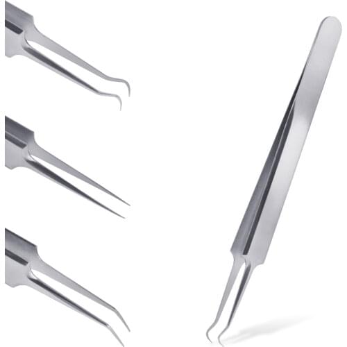 Stainless Steel Blackhead Acne Blemish Pimple Extractor Remover Needles Bend Curved Blackhead Acne Clip Tweezer Face Care Tool