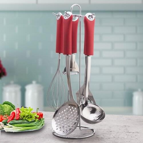 Kitchen Utensils Cooking Tool 6pieces Stainless Steel Spoon Skimmer Shovel Spatula Peeler Gift Cooking Utensils Kitchen Gadgets