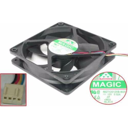 Magic MGT12012XB-W25 DC 12V 0.52A 120x120x25mm 4-wire