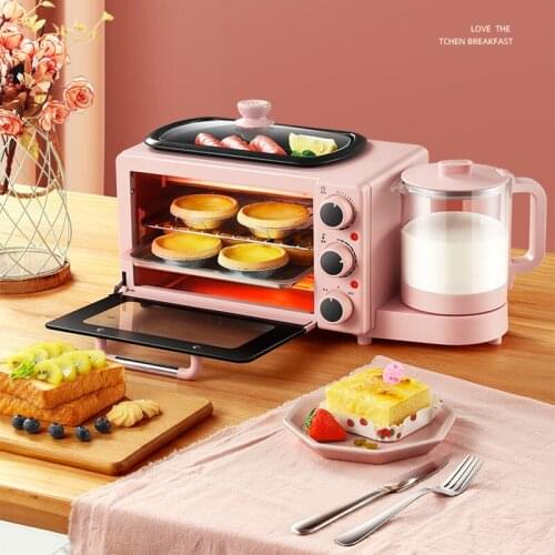 Household Electric Oven Fried Egg Coffee Machine Breakfast Machine Four-In-One Multi-Function Steaming Baking