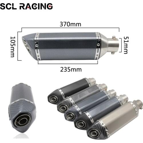 Motorcycle 51mm AK Exhaust Modified Scooter Exhaust Pipe Muffle Silencer With DB Killer For GY6 CRF 230 MSX 125 ATV Dirt Bike