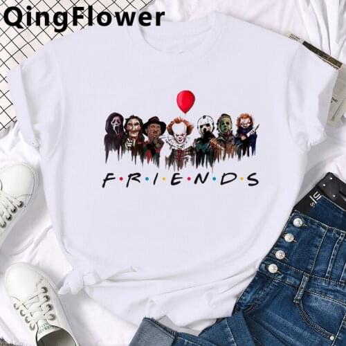 Horror Chucky Funny Cartoon Unisex T Shirt Men Aesthetic Anime Summer T-shirt Casual Graphic Grunge Tshirt Hip Hop Top Tees Male