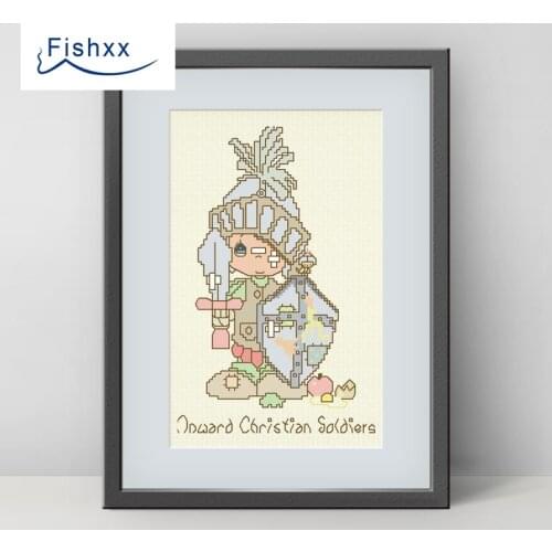 Fishxx Counted Cross-stitch H054 Small Knight Patterns on Needlework Kits for Embroidery Cross Stitch 100% Egyptian Cotton
