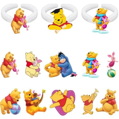 Disney New Ring Cute Winnie The Pooh White Ring Animation Character Resin Ring Ladies Party Holiday Jewelry Gifts