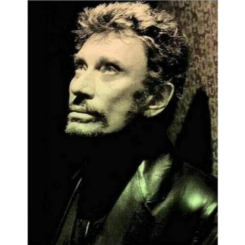 New 5d diamond painting full square johnny hallyday full round French singer diamond mosaic diamond embroidery sticker gift