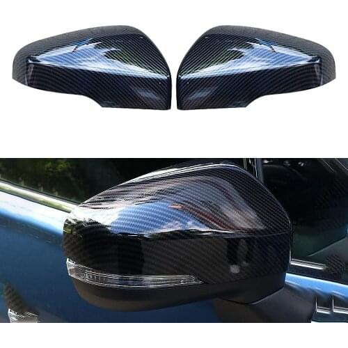 Fit for subaru Forester 2019 2020 Side Mirror Cover Outer review Imitation Carbon Fiber cap wings Mirrors Protective Cover 2 PCS