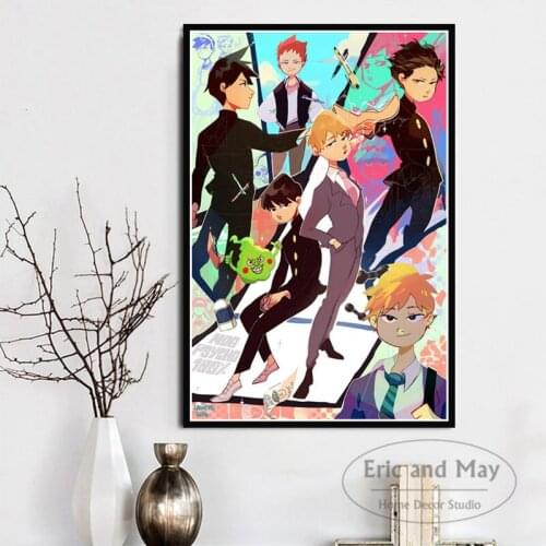 Mob Psycho 100 Anime Canvas Painting Posters And Prints Pictures On The Wall Vintage Movie Art Decorative Home Decor Affiche