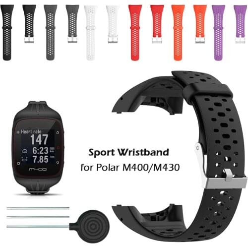 Hero Iand For Polar M430 Watch Band Strap Soft Silicone Replacement Wrist Strap for Polar M400 Watchband With Tool for M430