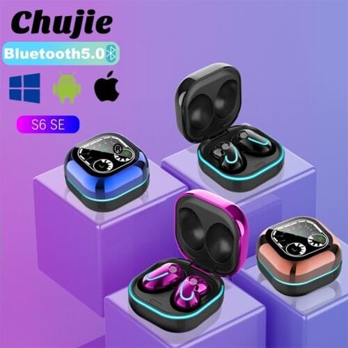 S6SE TWS Wireless Bluetooth Headset 5.0 sports waterproof Earbuds touch stereo Noise reduction earphone For Xiaomi Huawei Iphone