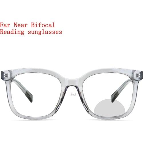 Transition Sun Photochromic Bifocal Reading Glasses Far Near Magnification Multifocal Presbyopic Glasses 1.5 with diopter NX