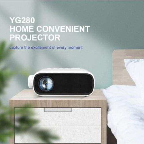 YG280 LED Mini Projector 480x272 Pixels Supports 1080P USB Audio Portable Home Media Video Player For Theater Film Live Games