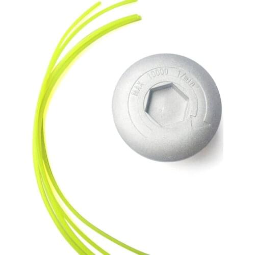 Nylon Aluminum Grass Cutter Trimmer Head Universal Trimmer with 4 Cables for Lawn Mower Replacement Accessory Garden Hardware