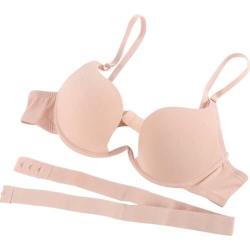 Good quality Women Bra Deep U Low Cut Super Push Up Backless Bra Brassiere Sutian Underwear Bralette Sujetador T8