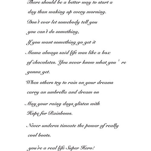 ZhuoAng Plain text Clear Stamps For DIY Scrapbooking/Card Making Decorative Silicon Stamp Crafts