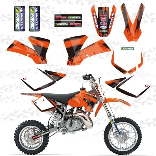 0251 New style Team DECALS STICKERS Graphics Kits for SX50 50CC 50 50SX For KTM 50 2002 - 2008 2007 2006 2005 2004 2003
