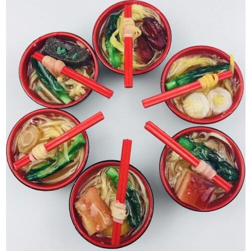 2PCS/Lot 1/6 Scale Miniature Dollhouse Noodles with Chopsticks Pretend food for Blyth Bjd Doll House