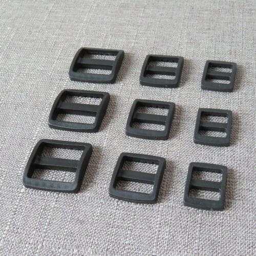 20pcs/lot wholesale 15mm 20mm 25mm Plastic adjuster strap belt buckle slider for bag dog collar necklace sewing DIY accessory