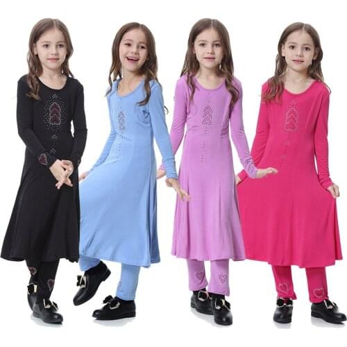 2018 Brand 2 pcs/set Girl Dress long dress Long Sleeve Christmas Dresses +Leggings Kid girls Clothes Robe Fille Children Dresses