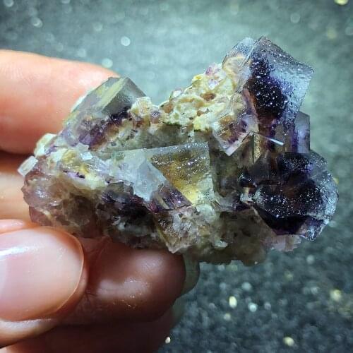 74.6gNatural illusion of fluorite mineral stone home decoration ring vein healing geological teaching CRYSTAL QUARTZ GEM