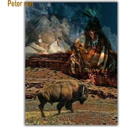 Diy Diamond painting portrait cross stitch Home Decor people Square\Round diamond mosaic Full Diamond embroidery "Character cow"