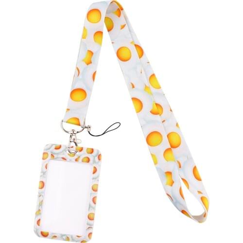 DB719 Egg Keychain Webbing Neck Strap Lanyards for Keys ID Card Passport Gym Cell Phone USB Badge Holder DIY Hanging Rope