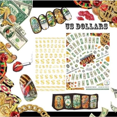 CA-439 Mountain tea flower 3d nail art stickers decal template diy nail tool decorations