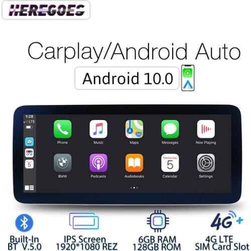 Carplay 8" DSP Android 10.0 Car Multimedia Player For Mercedes Benz SLK SL SLC Class R172 2011-2020 4G LTE 6G+128GB BT GPS Radio