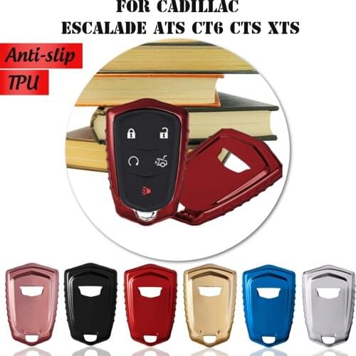 TPU Remote Smart Key Cover Fob Case Shell For Cadillac ATS CT6 CTS DTS XT5 Escalade ESV SRX STS XTS ELR 2014 2015 2016 2017 2018