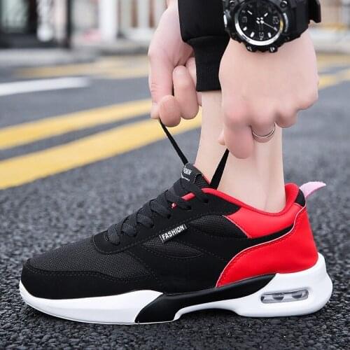 Breathable fashion knitting trainers Fashion comfortable informales on solid man mesh Men sports causal Male shoe mens 2020 s