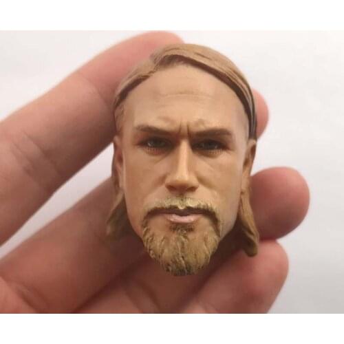 1/6 Scale Jackson Jax Teller Head Sculpt Sons of Anarchy Charles Matthew Hunnam Male Soldier Head Carving Action Figure Toy