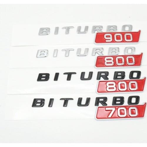 700 800 9000 Biturbo Emblem For BRABUS G900 G800 G700 G63 G65 G500 Fender Logo Badge Sticker For Mercedes AMG W463 W222 W205