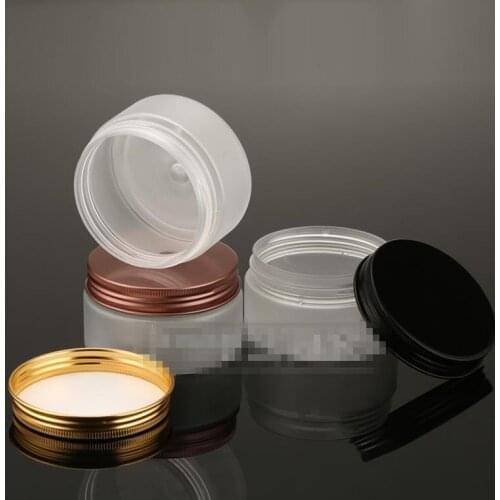 100G 100ML Brown Cream Jar, Big Volume Plastic Cosmetic Skin Care Cream Pot, With White Plastic Inner Lid, 20pcs/lot