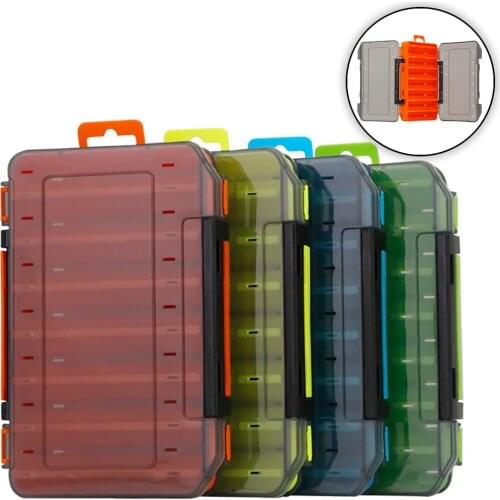 KoKossi 14 Compartments Fishing Box Double Sided Fishing Lure Hook Box Fishing Accessories Tool Container Organizer Storage Case